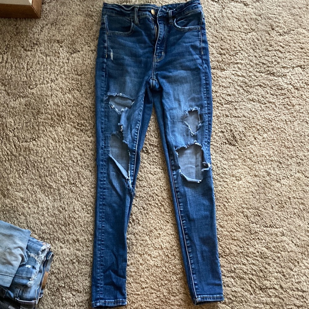 American Eagle ripped skinny jeans